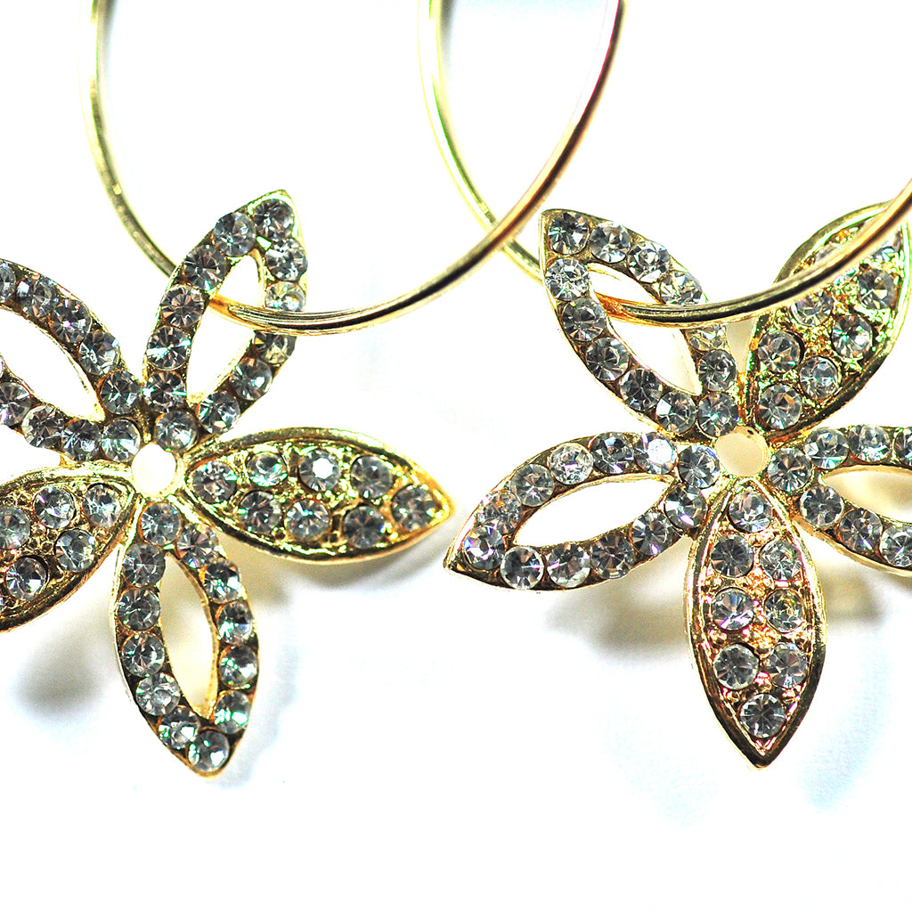 Bling Bling Gold Color Drop Fashion Earrings