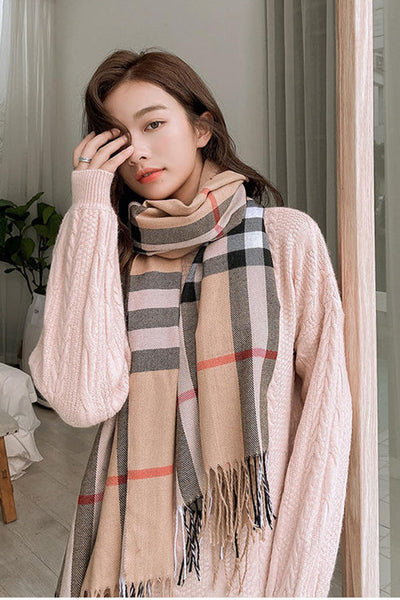 Wool Warm Winter Scarf, Thick Woman Scarf
