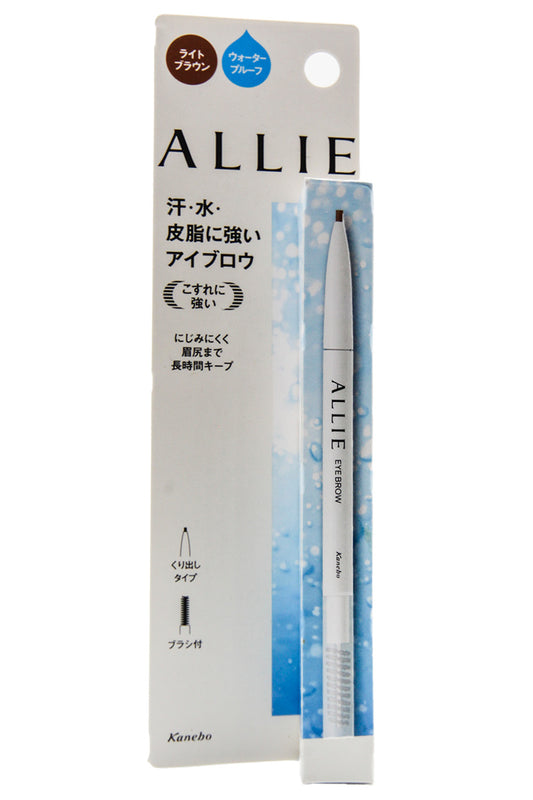 Kanebo Allie Waterproof EyeBrow Liner and Brush Dual Pencil N Light Brown