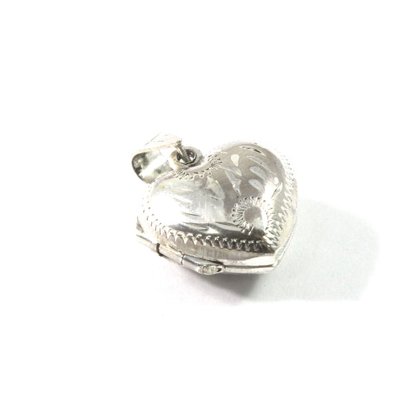 Sterling Silver 925 Heart Engraved Locket