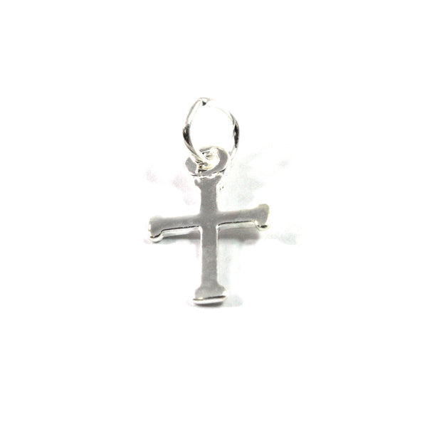 Sterling Silver 925 Cross Pendan with Clubbed Ends