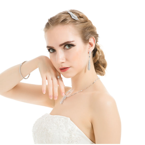 Cubic Zirconia Wedding Hair Clip, Bridal Hair Clip, Bridesmaid Hair Clip