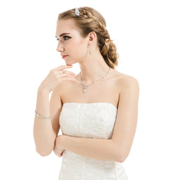 Luxury Cubic Zirconia Wedding Earrings, Bridal Earrings, Bridesmaid Earrings