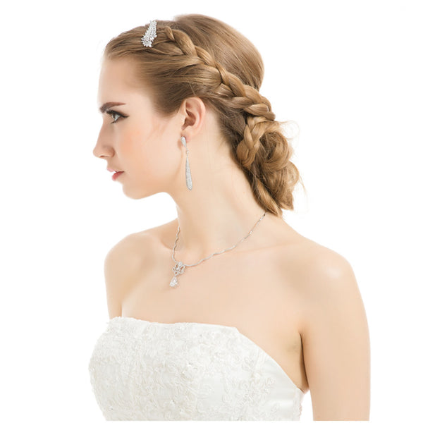 Cubic Zirconia Wedding Hair Clip, Bridal Hair Clip, Bridesmaid Hair Clip