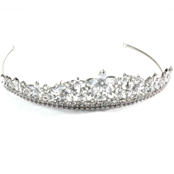 Wedding Tiara, Bridal Tiara, Bridal Headpiece, Cubic Zirconia Crystal Tiara, Bridal Hair Accessories
