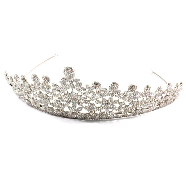 Wedding Tiara, Bridal Tiara, Bridal Headpiece, Cubic Zirconia Crystal Tiara
