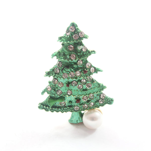 Christmas Tree Freshwater Cultured Pearl Brooch/Pendant 9.5-10.0mm