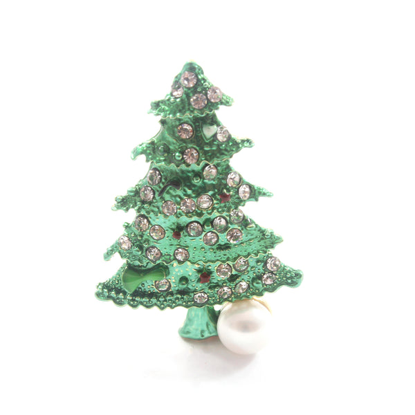 Christmas Tree Freshwater Cultured Pearl Brooch/Pendant 9.5-10.0mm