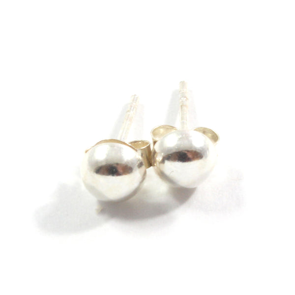 Domed Stud Sterling Silver 925 Earrings