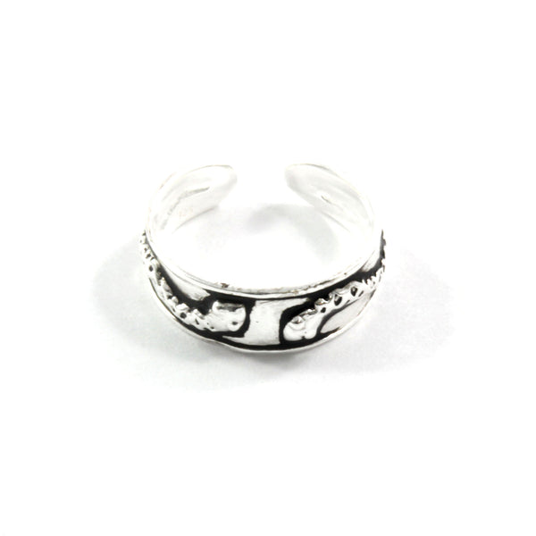 Snake Toe Ring With Sterling Silver 925