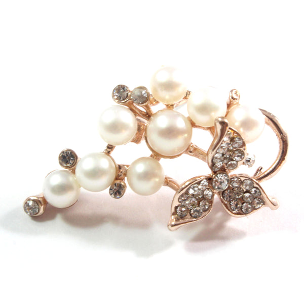 Grape White Freshwater Cultured Pearl Brooch 5.0-5.5mm