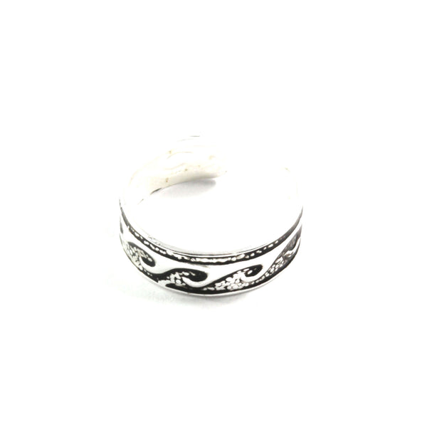 Wavy Toe Ring With Sterling Silver 925