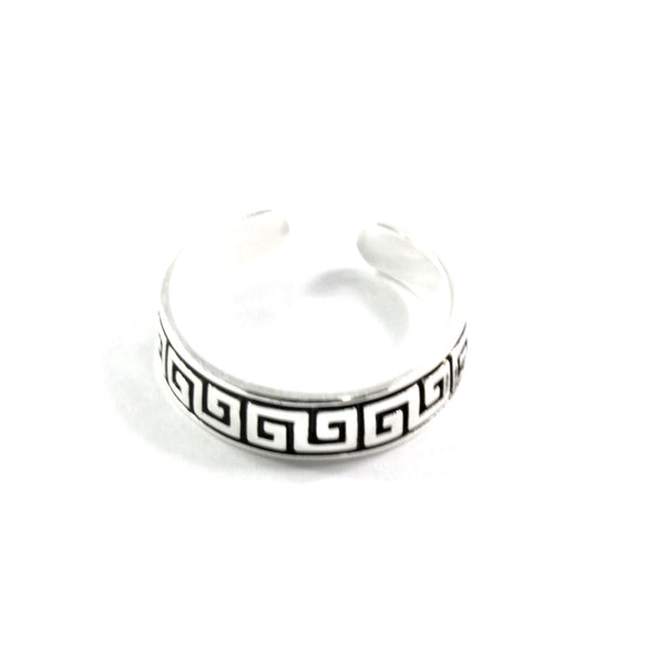Circular with Intricate Design Toe Ring With Sterling Silver 925