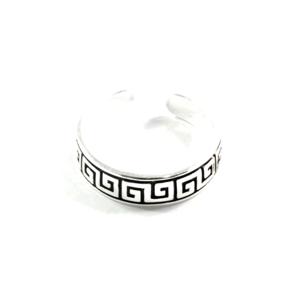 Circular with Intricate Design Toe Ring With Sterling Silver 925