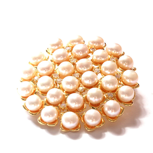 White Freshwater Cultured Pearl Brooch 5.5-6.0mm