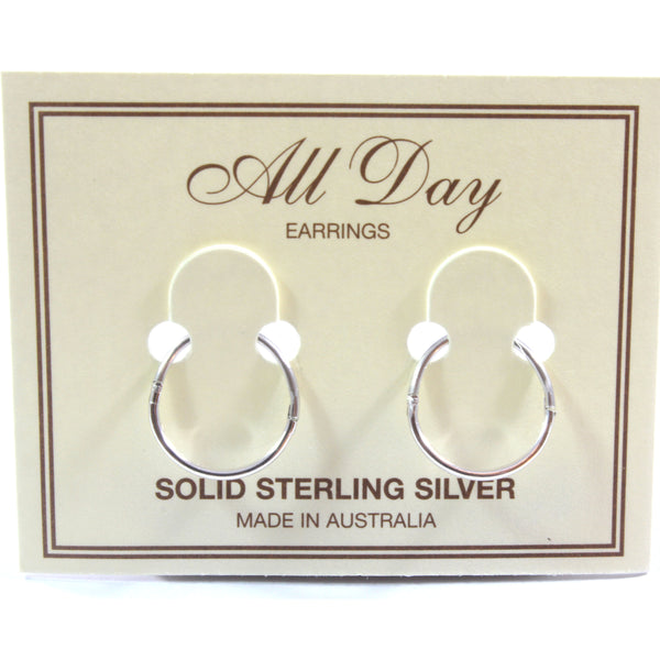 Sleepers Plain Earrings Sterling Silver 925