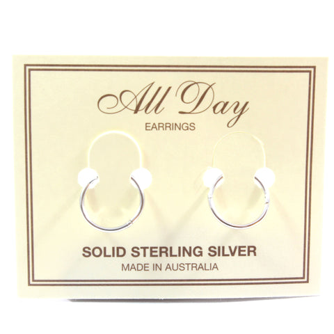 Sleepers Plain Earrings Sterling Silver 925