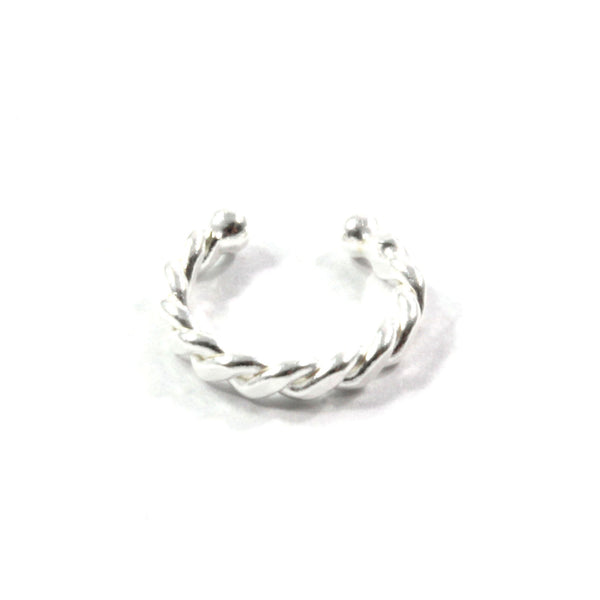 Twisted Designed Ear Cuff with Sterling Silver 925