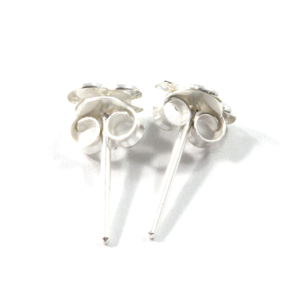 Poke Stud Earrings with Sterling Silver 925