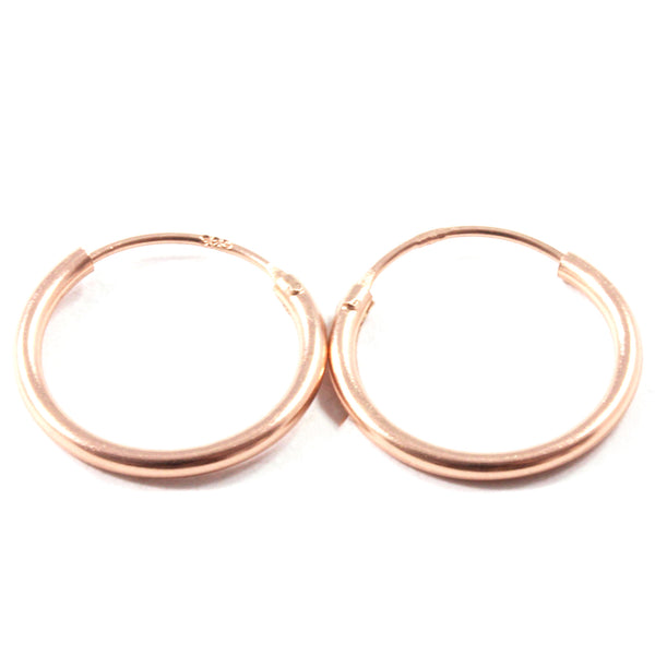 Sleepers Earrings Sterling Silver 925 Rose Gold Plated