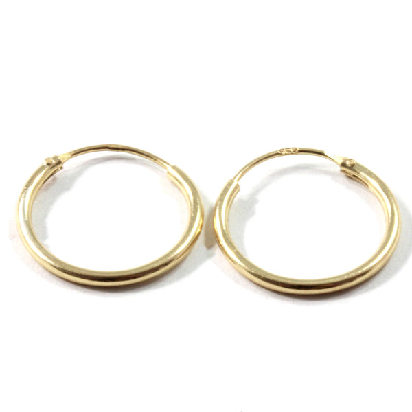 Sleepers Earrings Plain Sterling Silver 925 Gold Plated