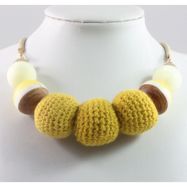 Yellow Necklace, Handmade Necklace, High Quality Necklace