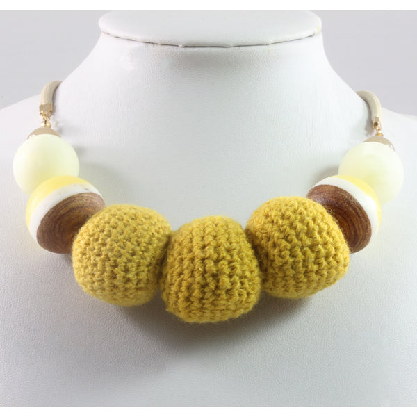 Yellow Necklace, Handmade Necklace, High Quality Necklace