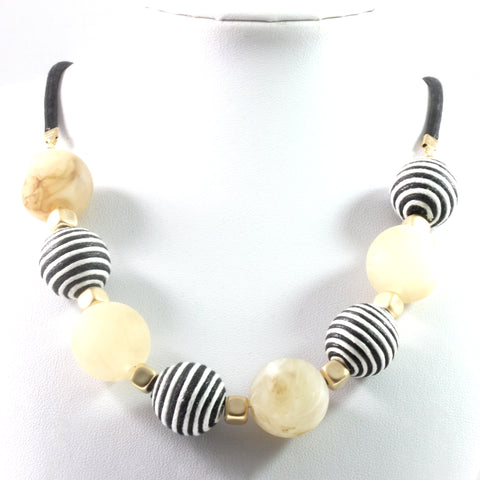 Yellow Black Necklace, Handmade Necklace, High Quality Necklace