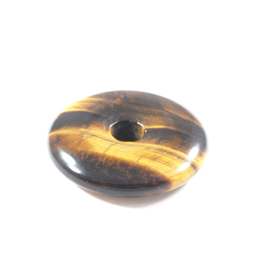 Tiger Eye Donut Pendant 30mm