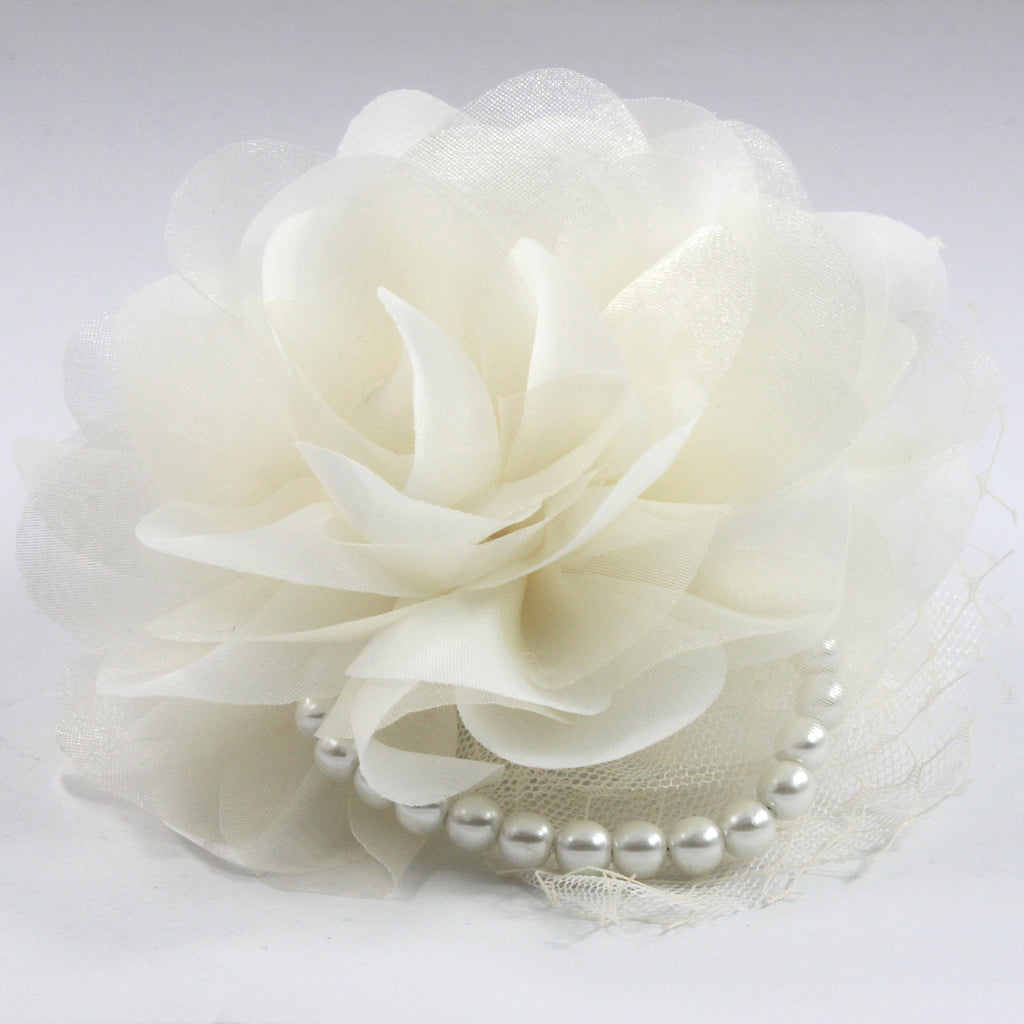 Buy Wedding Flower Hair Clipsreal Touch Cream White Rose Hair Online in  India  Etsy