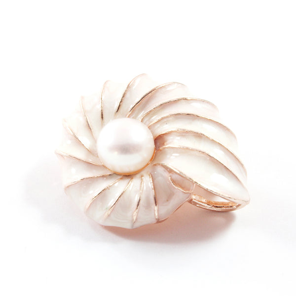 Light Pink Shell Freshwater Cultured Pearl Brooch 7.5-8.0mm
