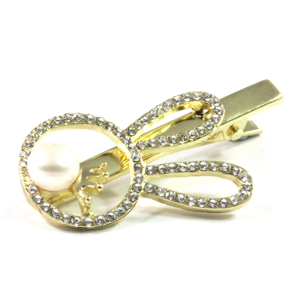 White Freshwater Cultured Pearl Rabbit Hair Pin 8.0-8.5mm