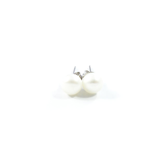 White/Pink/Orange Freshwater Cultured Pearl Stud Earrings with Sterling Silver 1 pair 6.5-7.0mm